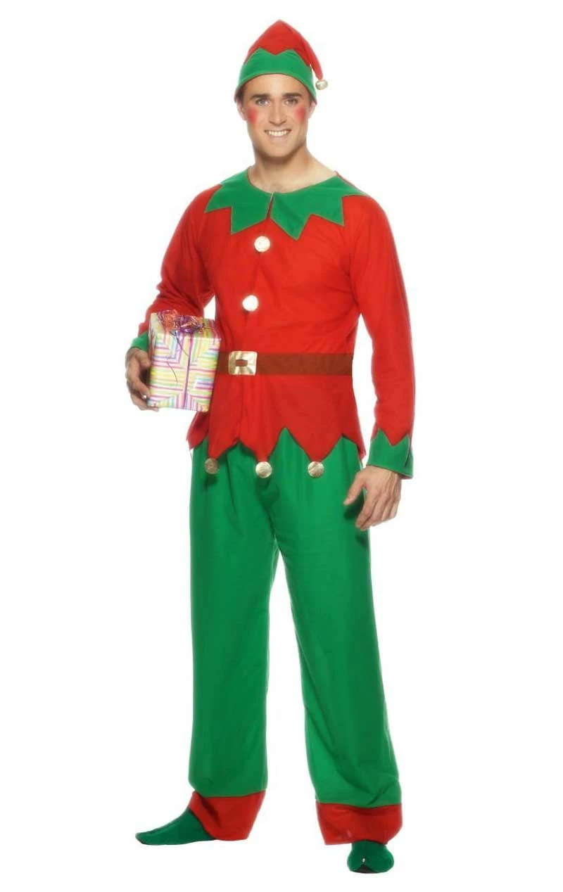 Smiffys Mens Festive Elf Costume 1 Smiffys Mens Festive Elf Costume