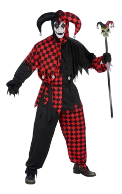GENERIC Adult Halloween Evil Jester Costume