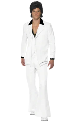 Smiffys 1970s White Suit Costume