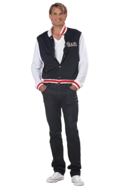 Mens Letterman Jacket Zombie Costume