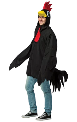 Adult Big Black Rooster Costume