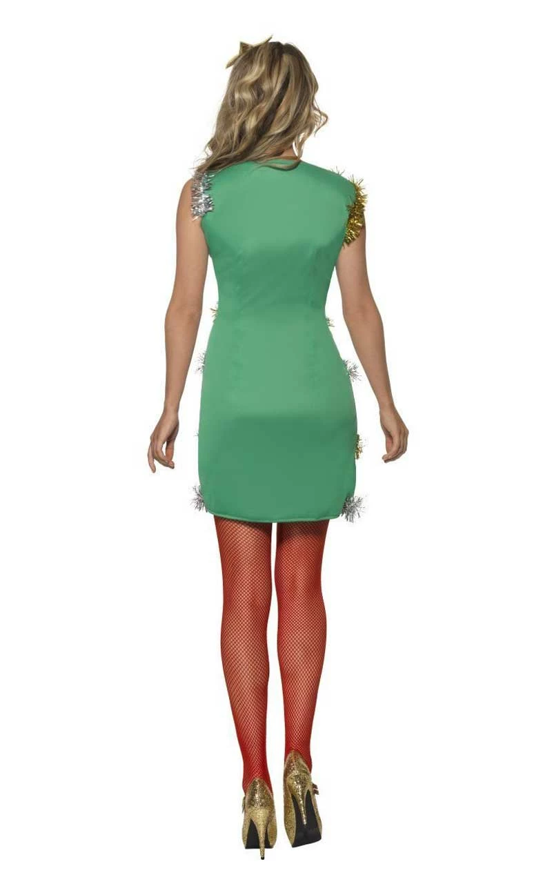 Smiffys Womens Christmas Tree Dress Costume 3 Smiffys Womens Christmas Tree Dress Costume - Image 3