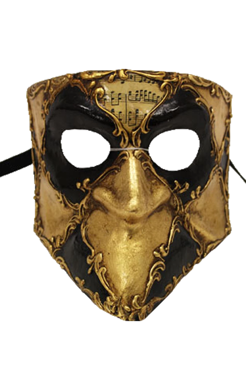 GENERIC Gold Bauta Masquerade Facepiece 1 GENERIC Gold Bauta Masquerade Facepiece