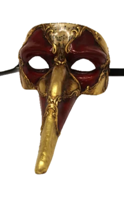 GENERIC Red Long Nose Masquerade Facepiece