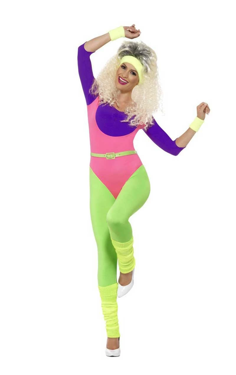 Smiffys Womens 80s Work Out Costume 4 Smiffys Womens 80s Work Out Costume - Image 4