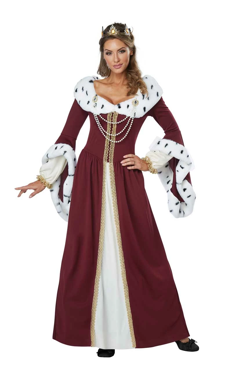 GENERIC Adult Royal Storybook Queen Costume 2 GENERIC Adult Royal Storybook Queen Costume - Image 2