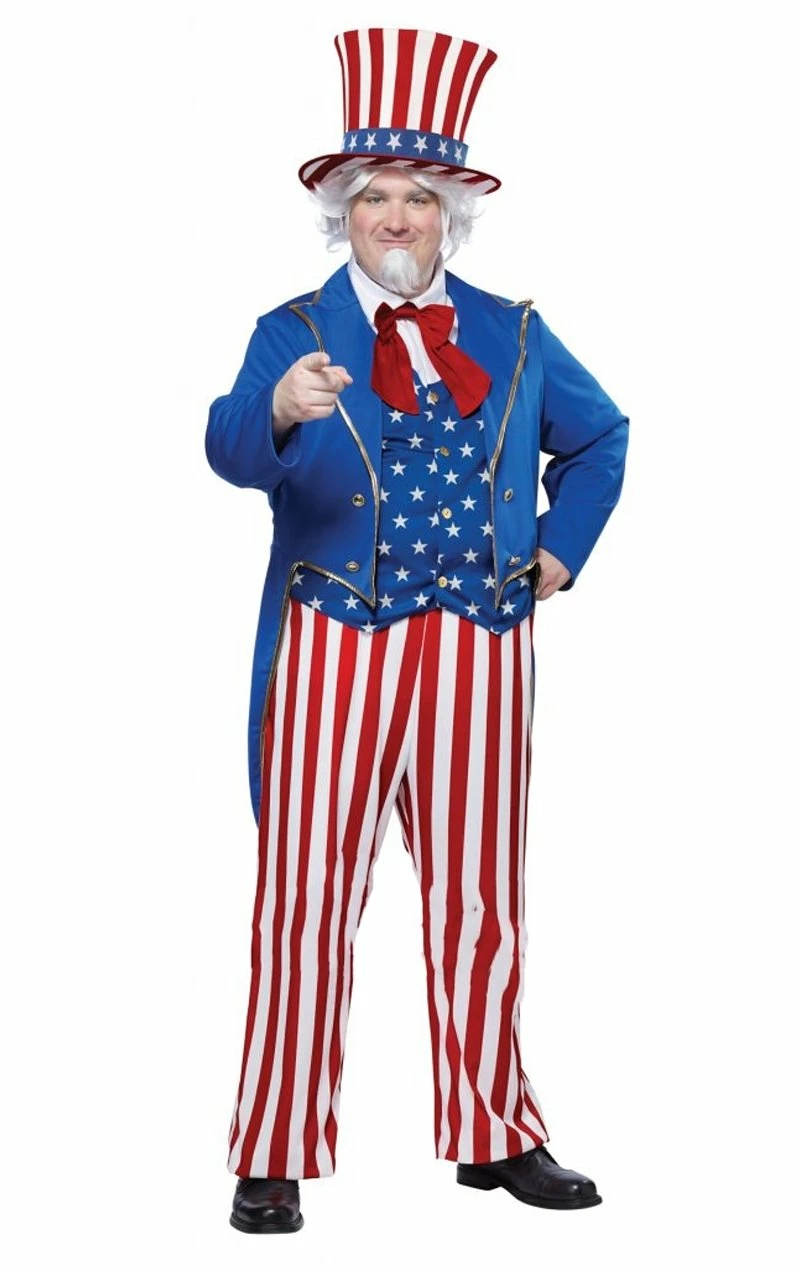 GENERIC Adult Uncle Sam Plus Size Costume 1 GENERIC Adult Uncle Sam Plus Size Costume