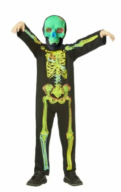 GENERIC Boys Neon Skeleton Glow In The Dark Costume