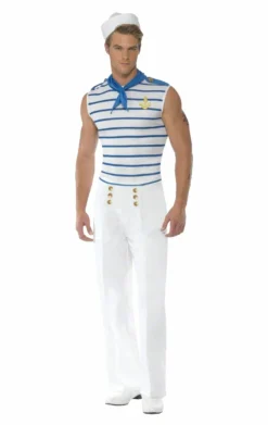 Smiffys Mens Fever French Sailor Costume
