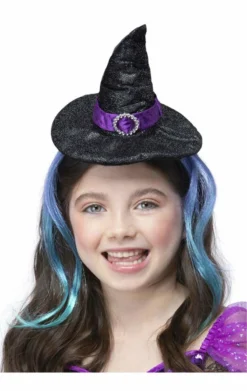 GENERIC Glitter Witch Headband With Hair