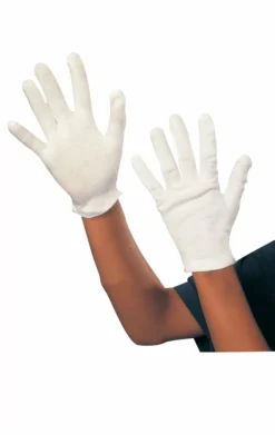 Kids White Cotton Gloves