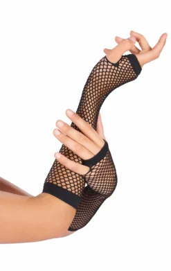 GENERIC Black Fishnet Gloves