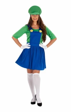 GENERIC Womens Green Italian Plumber Dress